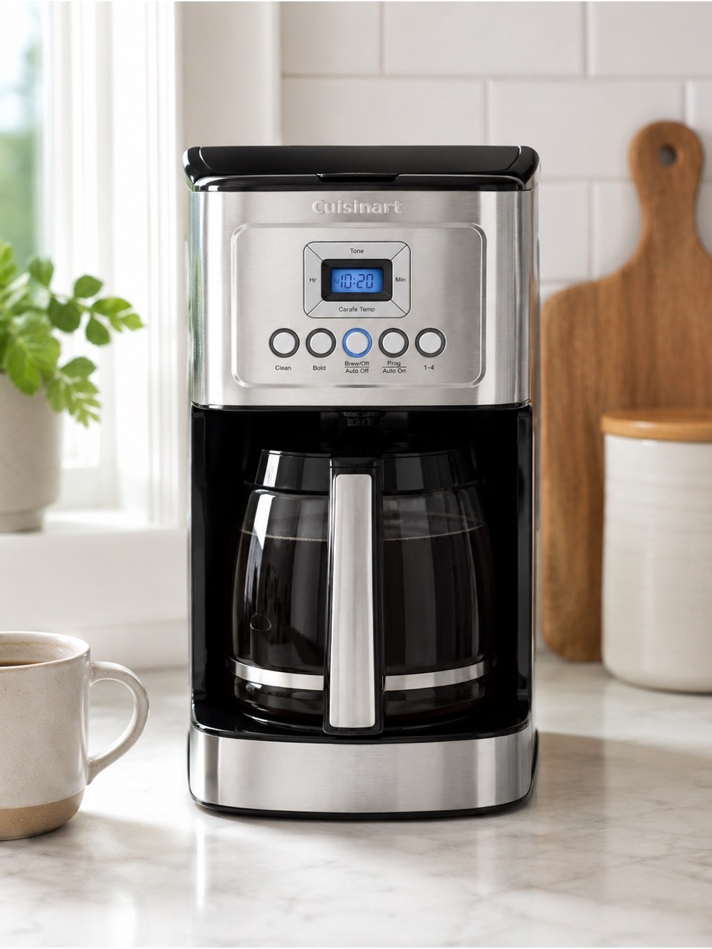 Cuisinart 14 cup coffeeBlack and Silver Programmable Drip Coffee  Never Used